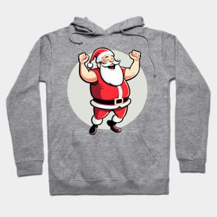 Very strong Santa Claus cartoon character Hoodie